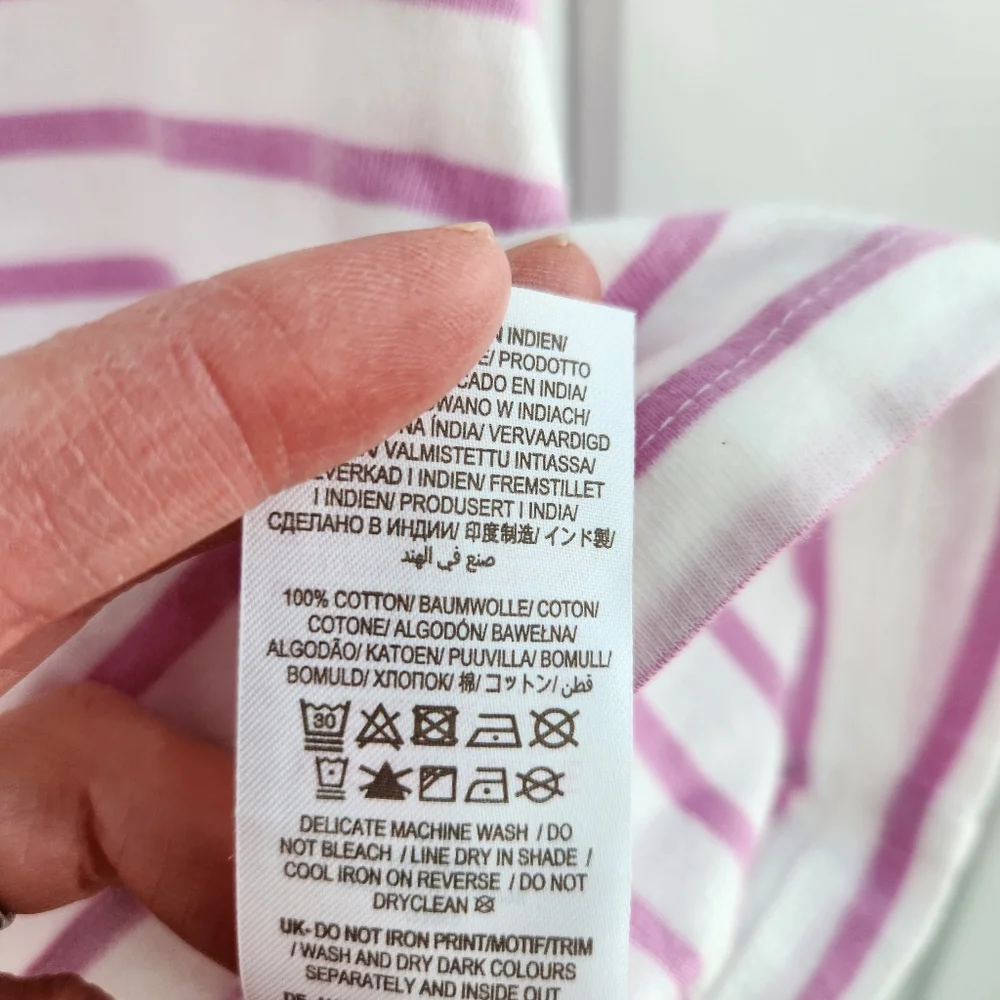 Mini Boden Striped Floral Collar Top 7/8 - Picture 6 of 7